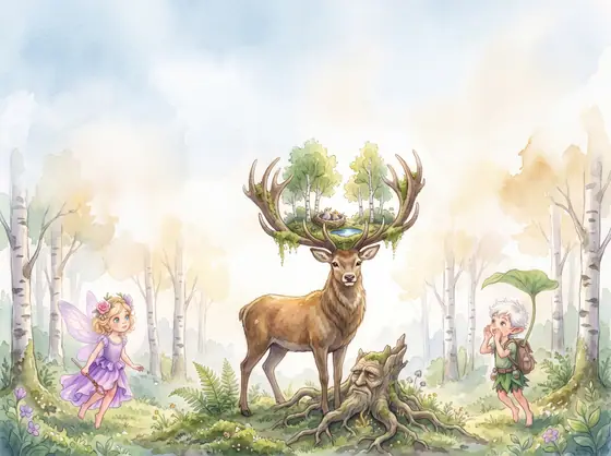 Aus „Elena und der Hirsch, der einen Wald trug“